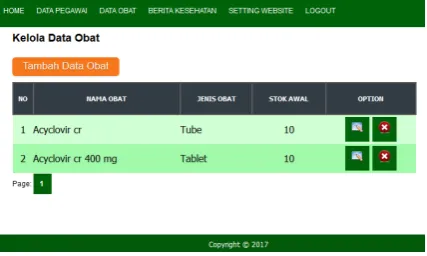 Gambar 3.29 Halaman Entry Obat 