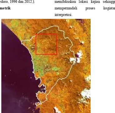 Gambar 1. Masking Citra Landsat 8 komposit 563