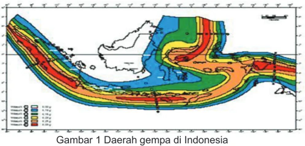 Gambar 1 Daerah gempa di Indonesia 