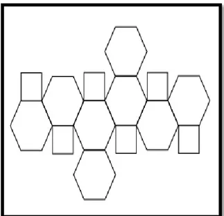 Gambar 9. Struktur Truncated Octahedron (Weisstein, 2017)   Keempat adalah jenis Truncated Icosahedron 