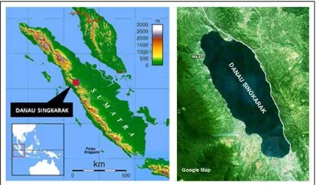Gambar 1. Peta lokasi Danau Singkarak
