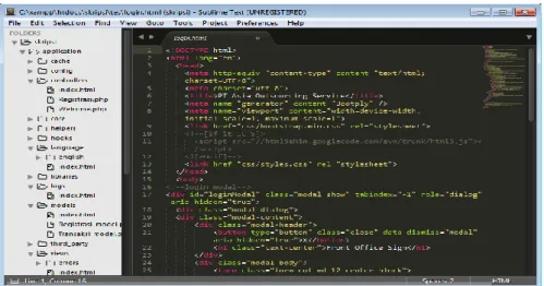 Gambar 2. 2 Tampilan Editor Sublime Text 