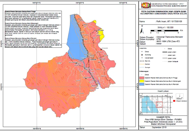 Gambar 5: Peta rawan bencana wilayah Kecamatan X Koto Singkarak Kabupaten Solok, Sumbar 