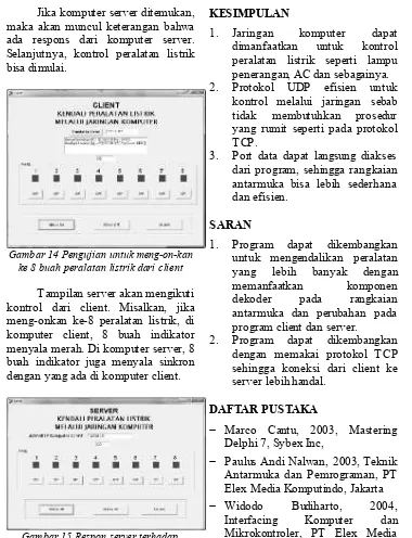 Gambar 15 Respon server terhadap 