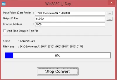 Gambar 3. 3. Tampilan Win2ACII_1Day    