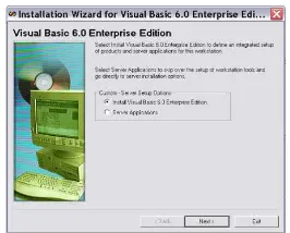 Gambar 1. Installation Wizard Visual Basic 6.0 . 