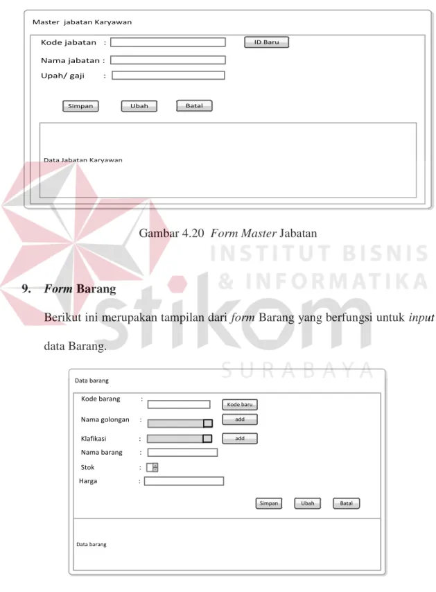 Gambar 4.20  Form Master Jabatan 