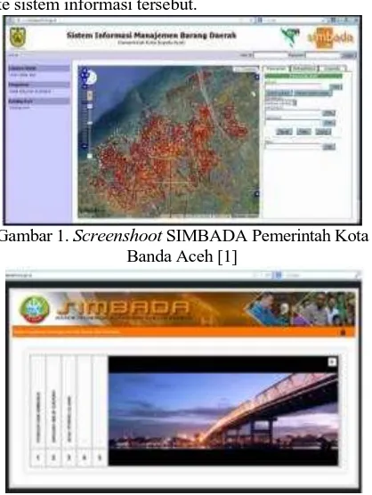Gambar 2.  Screenshoot SIMBADA Pemerintah Kota Pontianak [2]  