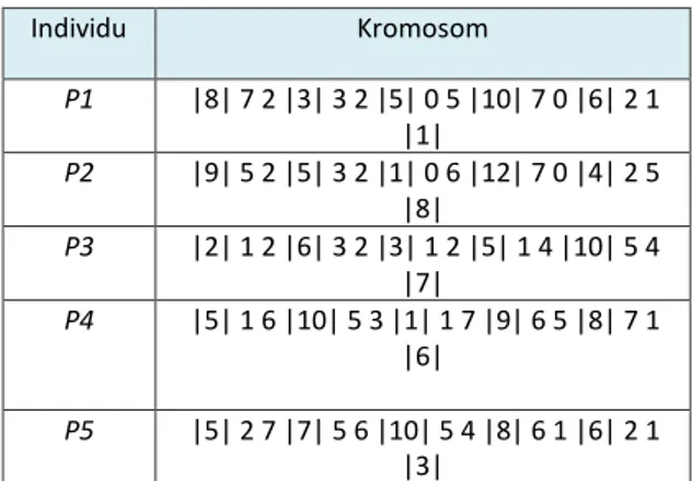 Tabel 2 Data Bentuk Kromosom 