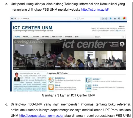 Gambar. 2.4 Laman UPT. Perpustakaan UNM 