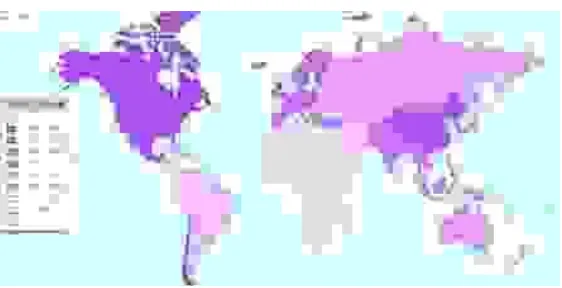 Gambar 4.1 Peta Konsumsi Listrik Dunia