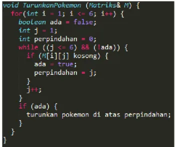 Fig. 16. Prosedur TurunkanPokemon 