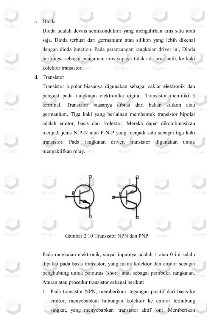 Gambar 2.10 Transistor NPN dan PNP 