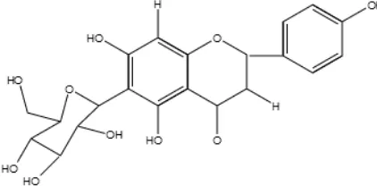 Gambar 1. 6-glucosyl apigenin (isovitexin) (Farida et al., 2012) 