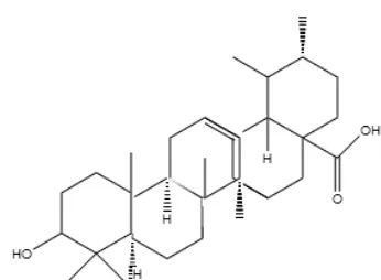 Gambar 2. Struktur Asam Ursolat (Rahman et al., 2011) 