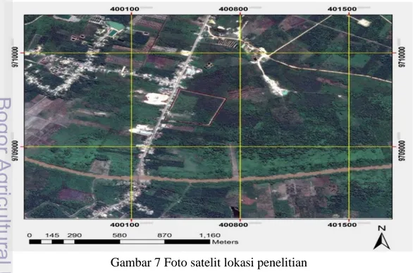 Gambar 7 Foto satelit lokasi penelitian 