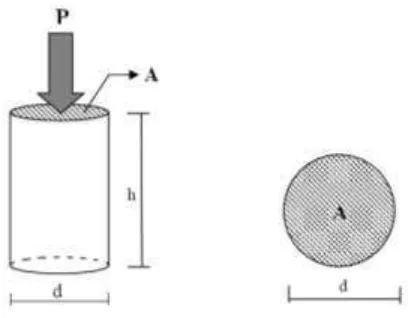 Gambar 2.5 Model benda uji silinder 