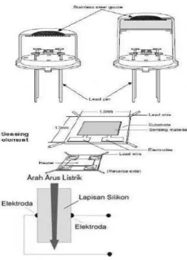 Gambar 2.2 Lapisan Bahan Dalam Sensor 