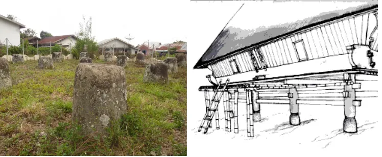 Figure 3. The foundation stones of a Karo customary house.