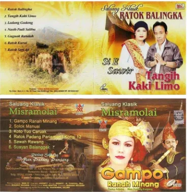 Figure 6. The VCD covers of two recent commercial recordings of  classic saluang; Photos by Andiko Sutan Mancayo.