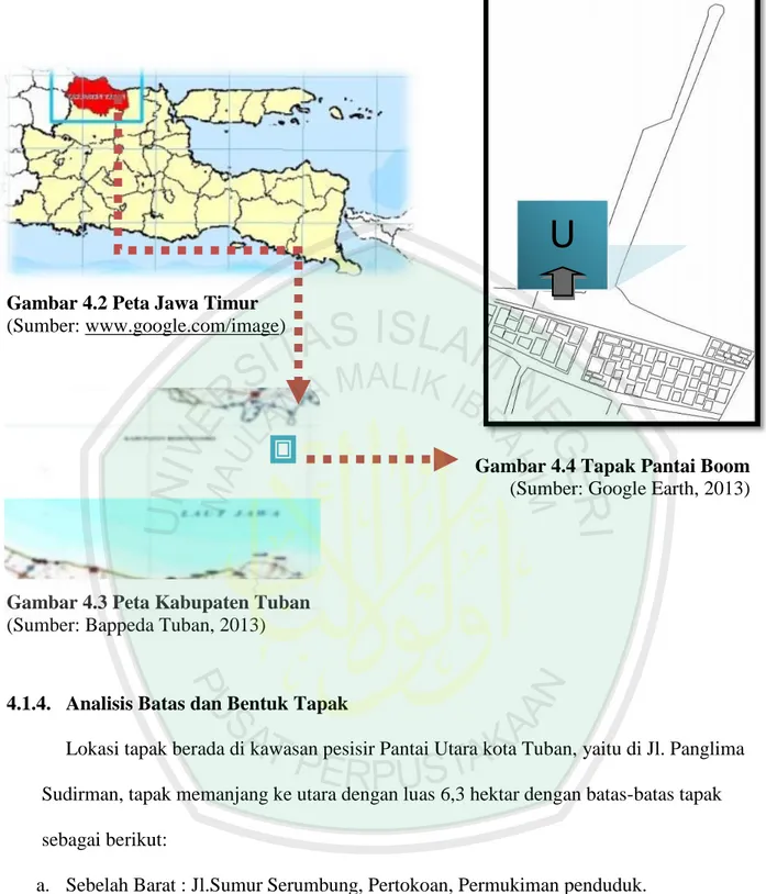 Gambar 4.3 Peta Kabupaten Tuban  (Sumber: Bappeda Tuban, 2013) 