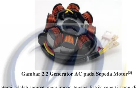 Gambar 2.2 Generator AC pada Sepeda Motor [3] 