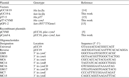 Table 1. Bacterial strains 