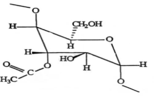 Gambar 9. Struktur kimia pati asetat  