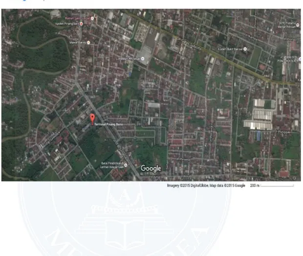 Gambar 3.2 Peta Lokasi Terminal Pinang baris 
