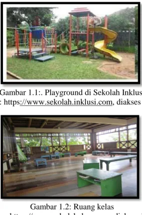 Gambar 1.1:. Playground di Sekolah Inklusi 
