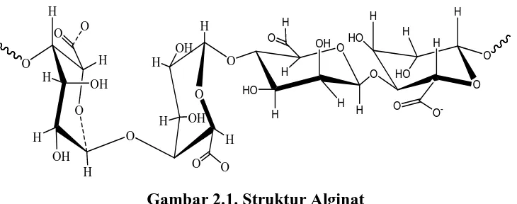 Gambar 2.1. Struktur Alginat 