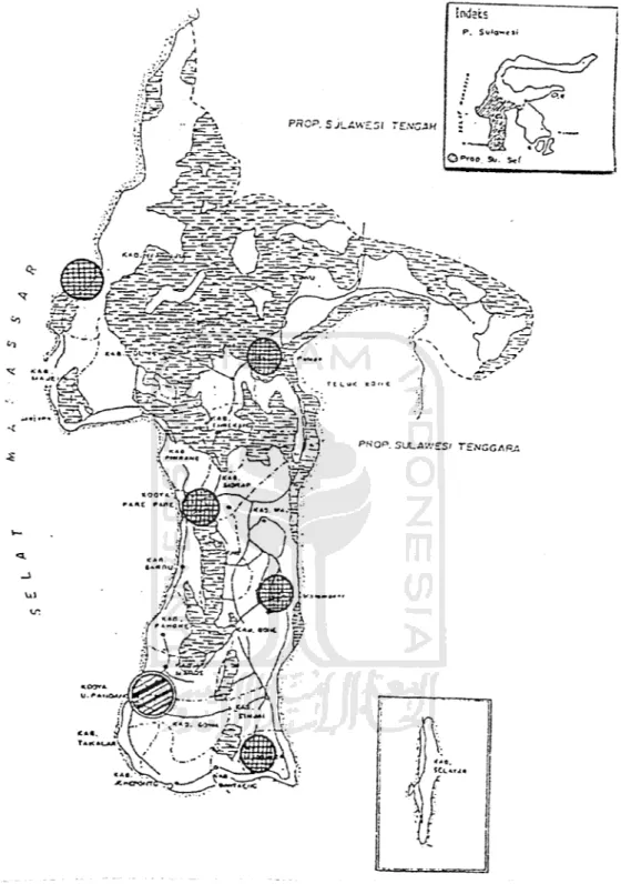 Gambar 1.1: Peta propinsi Sulawesi Selatan