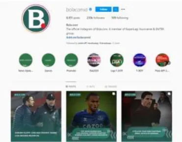 Gambar 2.4 Tampilan Facebook BOLA.com 