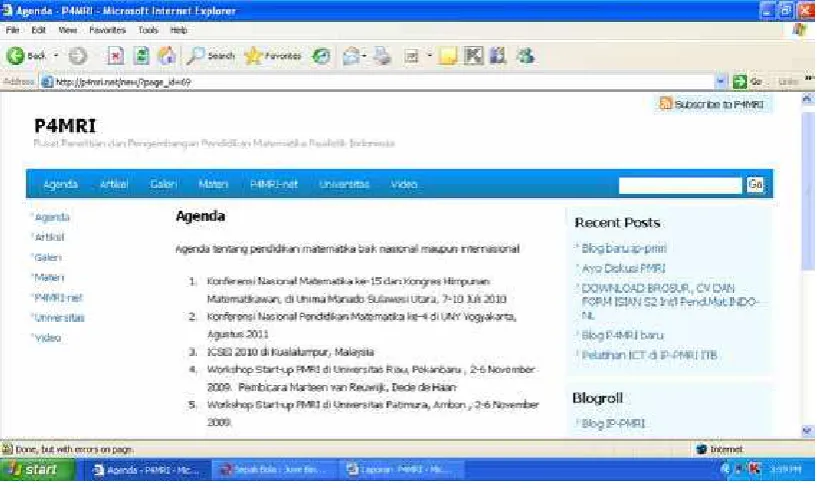 Gambar 4. Halaman agenda 