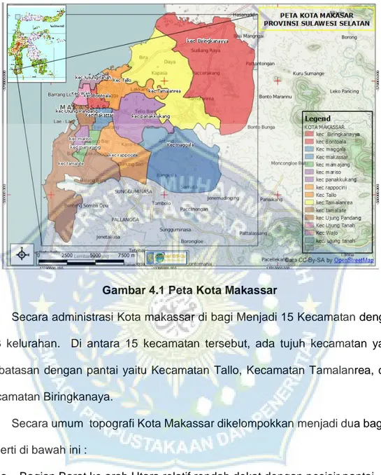 Gambar 4.1 Peta Kota Makassar 