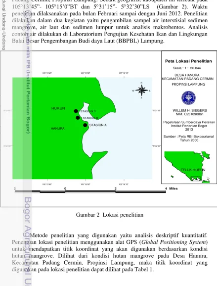 Gambar 2  Lokasi penelitian 