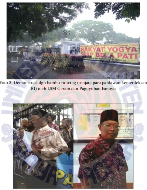Foto 4. Sukiman tahun 2009 (kiri) dan Sukiman tahun 2017 (kanan)  Ketua Paguyuban Semar Sembogo, pejuang penetapan dan UUK DIY No