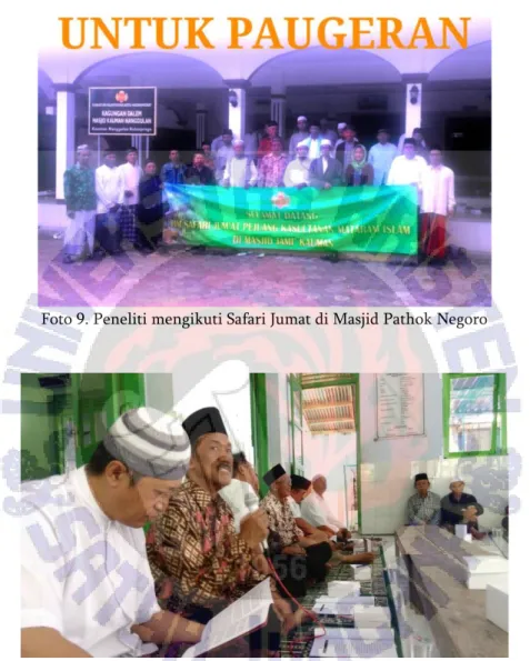 Foto 9. Peneliti mengikuti Safari Jumat di Masjid Pathok Negoro 