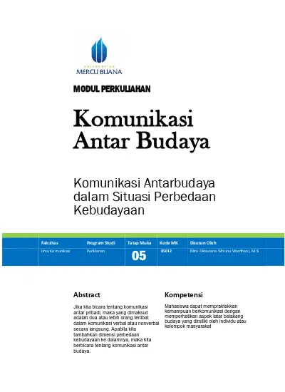 Komunikasi Antar Budaya