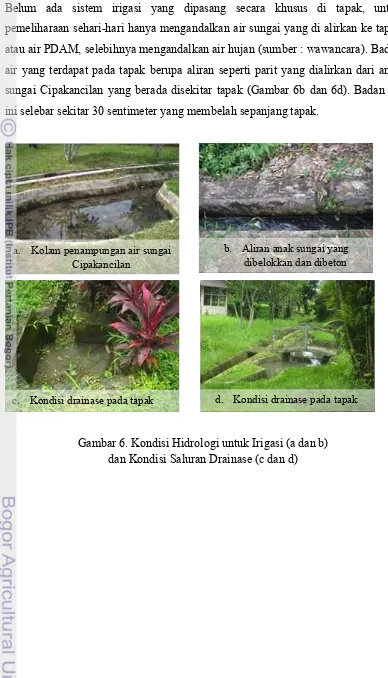 Gambar 6. Kondisi Hidrologi untuk Irigasi (a dan b)  