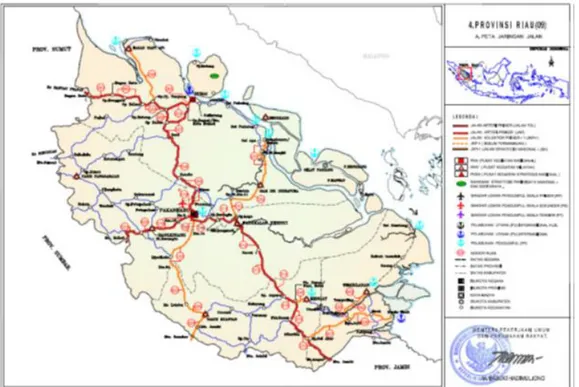 Gambar 3. Peta Penanganan Jalan Nasional Provinsi Riau 