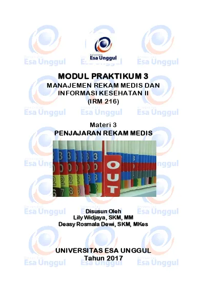 MODUL PRAKTIKUM 3 MANAJEMEN REKAM MEDIS DAN INFORMASI KESEHATAN II (IRM ...