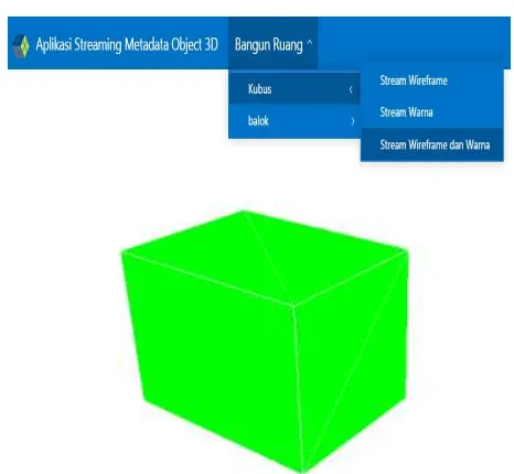 Gambar 5.5  Stream Objek Kubus 