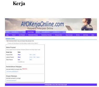 Gambar 4. 2  Halaman Menu Awal Pencari Kerja 