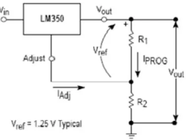 Gambar 3.8  Konfigurasi Rangkaian Dasar dari LM350 