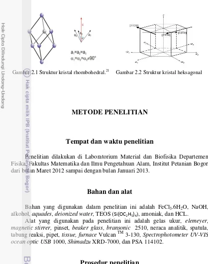 Gambar 2.1 Struktur kristal rhombohedral.21 