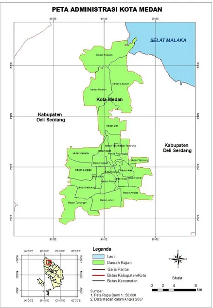 Gambar 1. Peta Adminitrasi Kota Medan 