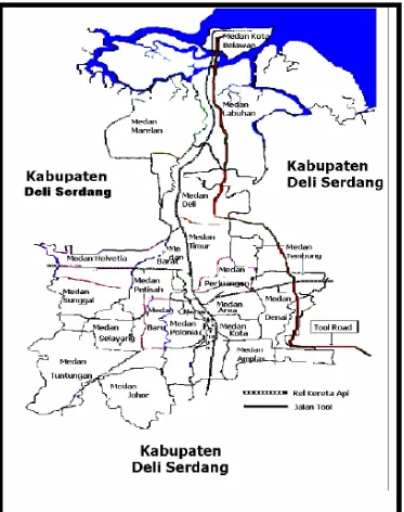 Gambar 4.1. Peta Pembagian Kecamatan di Kota Medan 