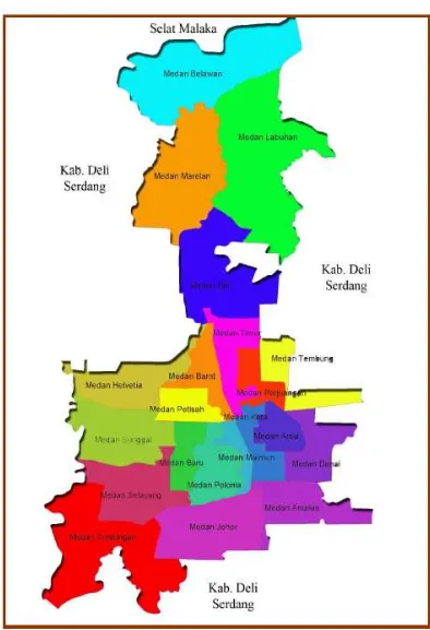 Gambar 4.1. Peta Administrasi Kota Medan 