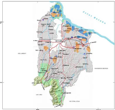 Gambar 3:Peta Wilayah Kabupaten Deli Serdang 